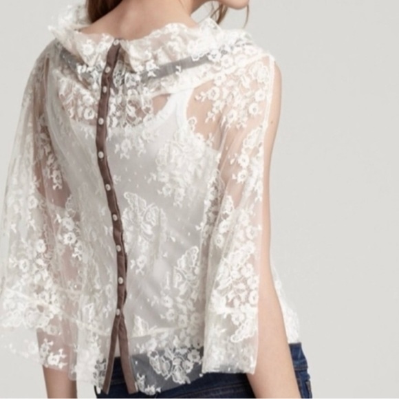 Free People Fly Away Lace Bow Top - Picture 4 of 13